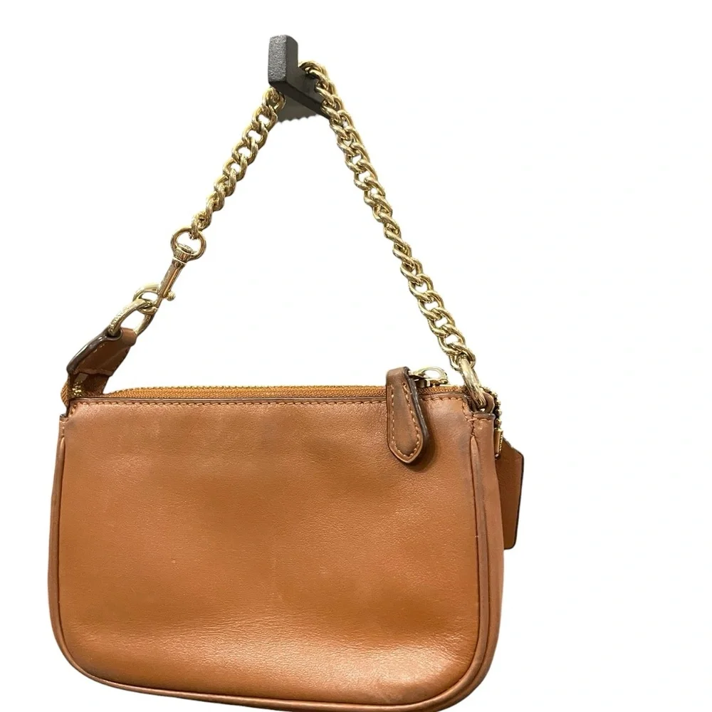 Coach Nolita Small Handbag Tan Gold Chain Y2K Designer Classic Preppy Small - Picture 14 of 14